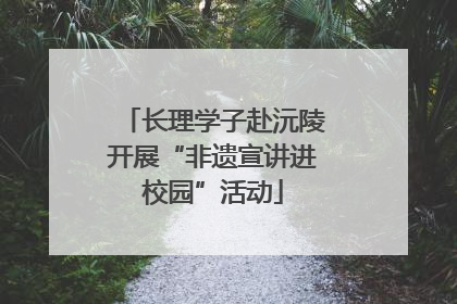 长理学子赴沅陵开展“非遗宣讲进校园”活动