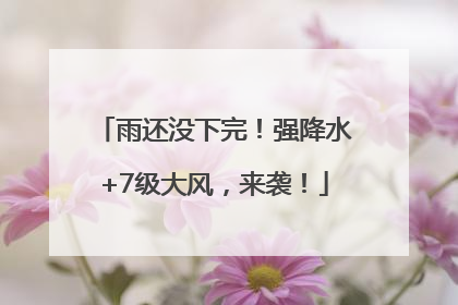 雨还没下完！强降水+7级大风，来袭！