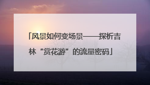 风景如何变场景——探析吉林“赏花游”的流量密码