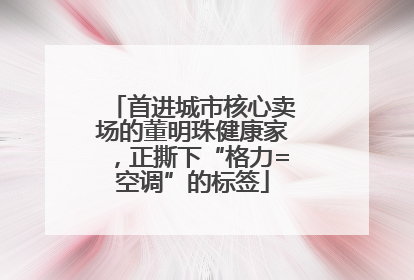 首进城市核心卖场的董明珠健康家，正撕下“格力=空调”的标签