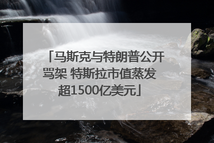马斯克与特朗普公开骂架 特斯拉市值蒸发超1500亿美元