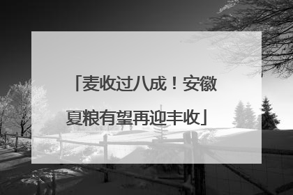 麦收过八成！安徽夏粮有望再迎丰收