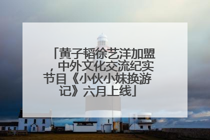 黄子韬徐艺洋加盟，中外文化交流纪实节目《小伙小妹换游记》六月上线
