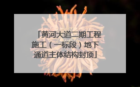 黄河大道二期工程施工（一标段）地下通道主体结构封顶