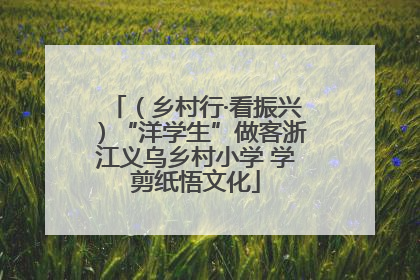 （乡村行·看振兴）“洋学生”做客浙江义乌乡村小学 学剪纸悟文化