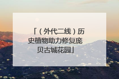 （外代二线）历史植物助力修复庞贝古城花园