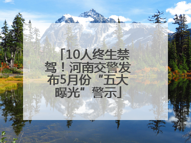 10人终生禁驾！河南交警发布5月份“五大曝光”警示