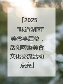 2025 “味道湖南”美食季启幕，岳阳啤酒美食文化交流活动点亮