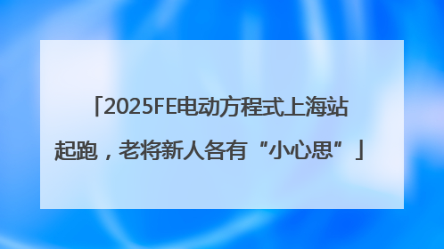 2025FE电动方程式上海站起跑，老将新人各有“小心思”