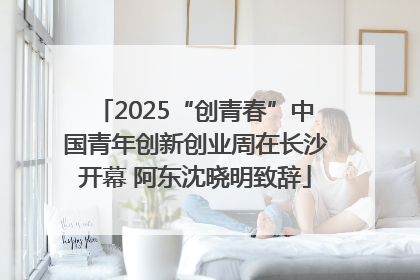 2025“创青春”中国青年创新创业周在长沙开幕 阿东沈晓明致辞