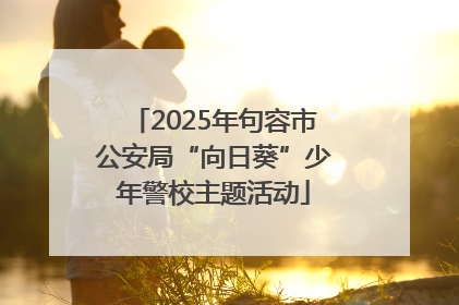 2025年句容市公安局“向日葵”少年警校主题活动