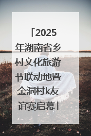2025年湖南省乡村文化旅游节联动地暨金洞村k友谊赛启幕