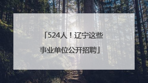 524人！辽宁这些事业单位公开招聘